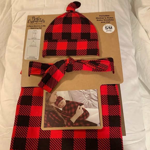 matching baby swaddle and mommy robe